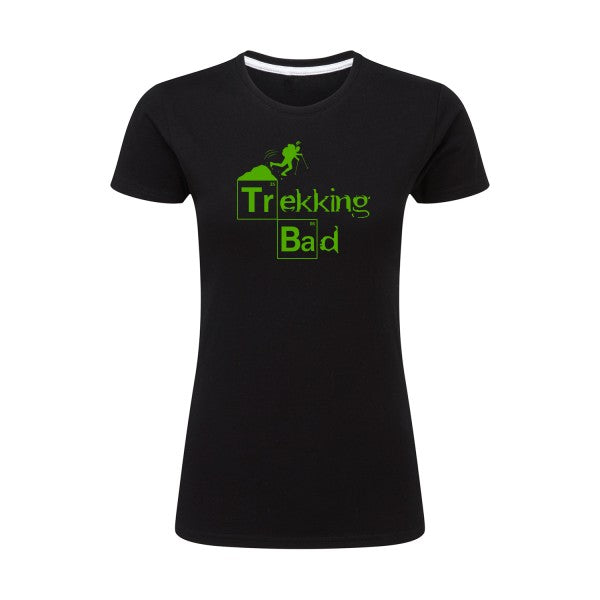 Trekking bad | Vert pomme |T shirt original femme|SG