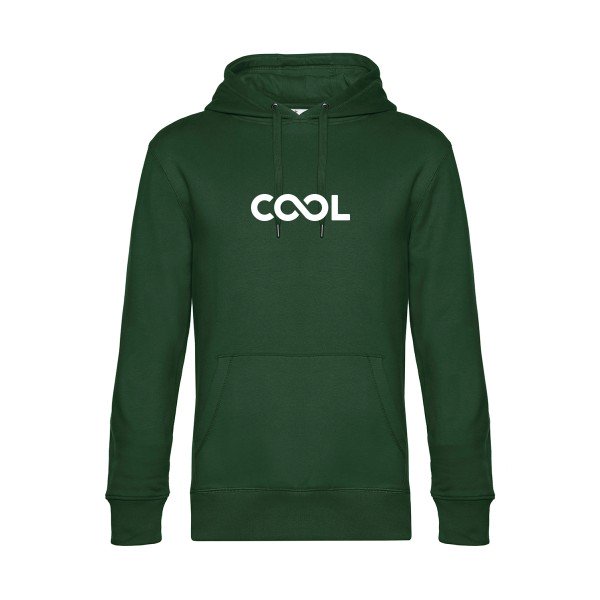 Infiniment-cool sweat shirt original Bottle Green flex Blanc impression Face