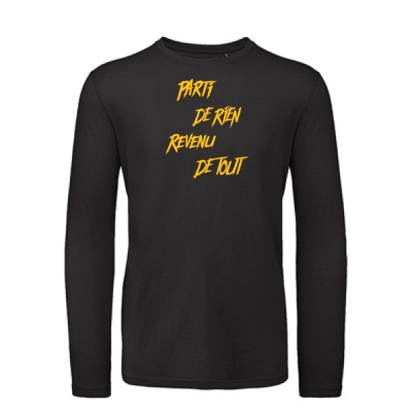 Parti de rien jaune Or |T shirt bio homme rigolo manches longues