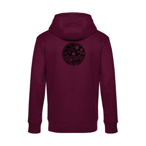 Eye sweat shirt original Burgundy flex Noir impression Dos