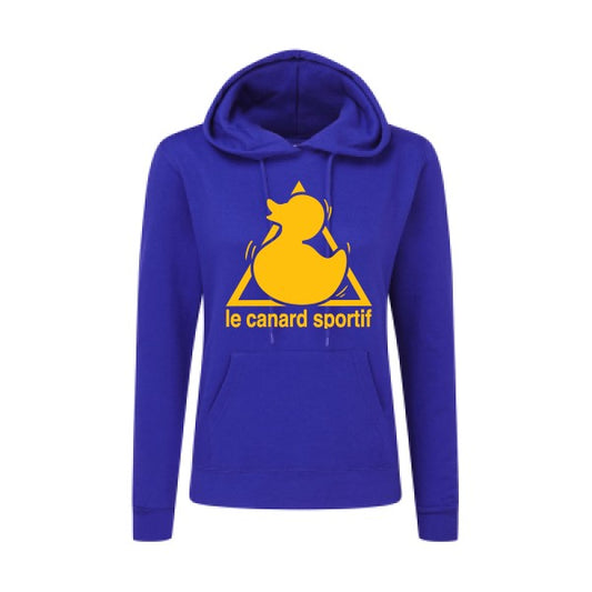 Canard Sportif jaune Or |Sweat original à capuche Femme