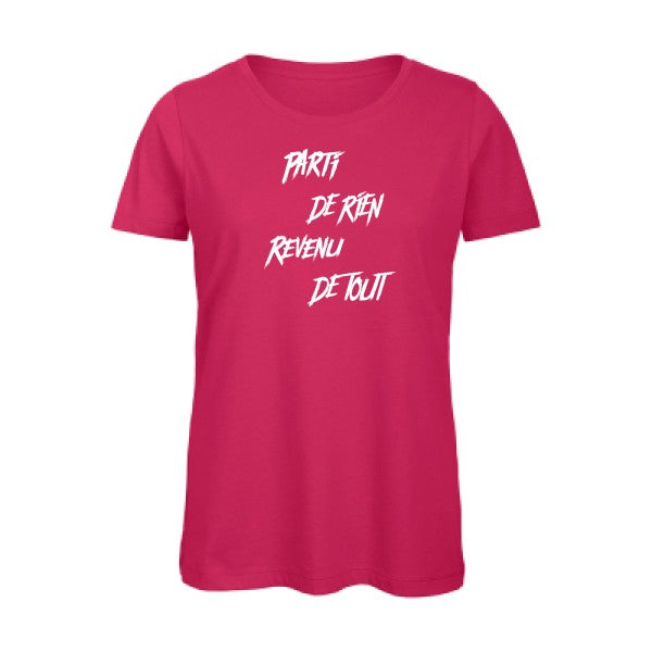 T shirt humour bio femme   femme bio|Parti de rien Blanc 