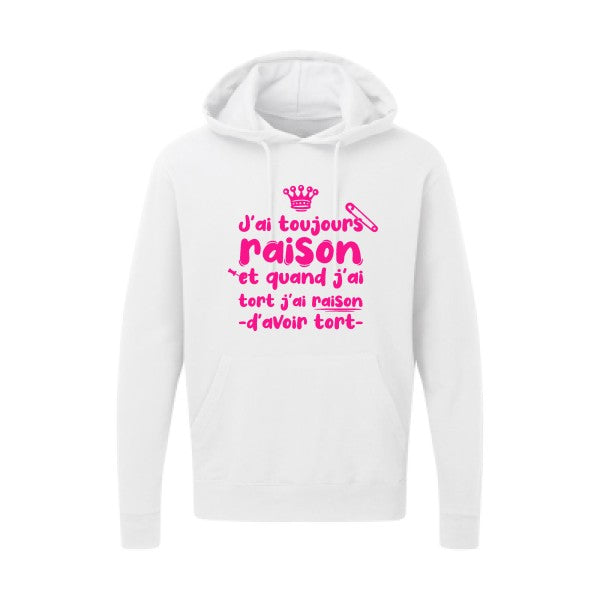 J'ai toujours raison Rose Fluo SG - Hooded Sweatshirt Sweat capuche