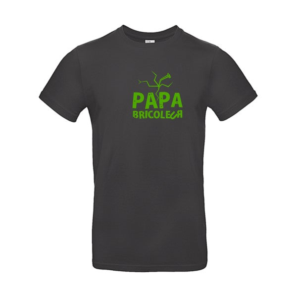 Papa bricoleur Flex Vert pomme |E190 T-shirt|Used Black||2XL