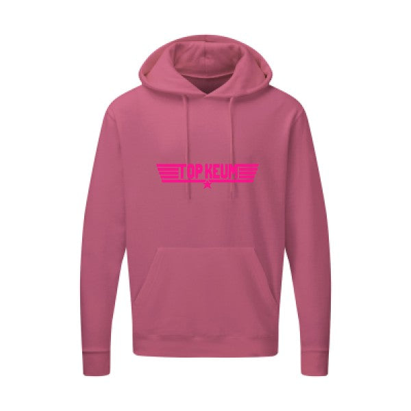 TOP KEUM |Sweat  capuche humoristique Rose fluo 