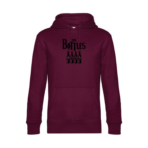 The-Bottles sweat shirt original Burgundy flex Noir impression Face