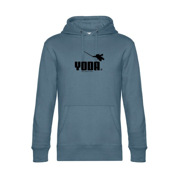 Yoda sweat shirt original nordic blue flex Noir impression Face