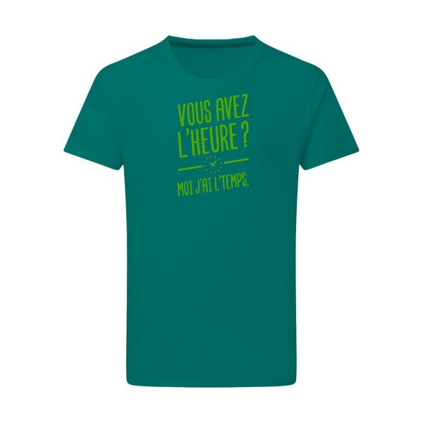 Vous avez l'heure? Moi j'ai l'temps. - Flex Vert pomme Tshirt original Emerald Green  2XL