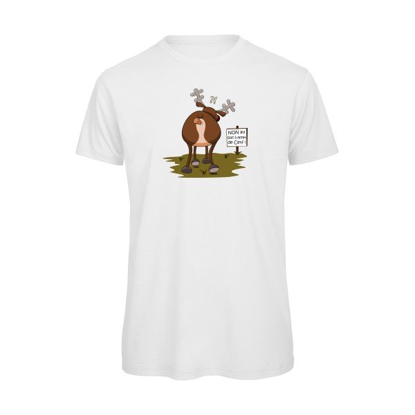 T-shirt humour original Gaz A Effet De Cerf T Shirt couleur White