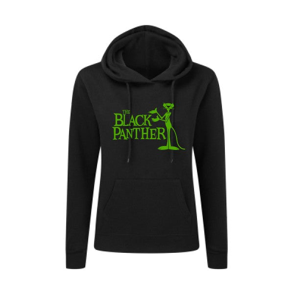 The black panther Vert pomme |Sweat original à capuche Femme