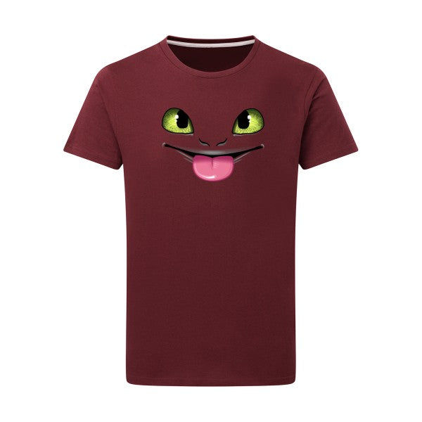 T-shirt homme Dragon tongue - T-shirt inspiré par la culture asiatique Burgundy 2XL