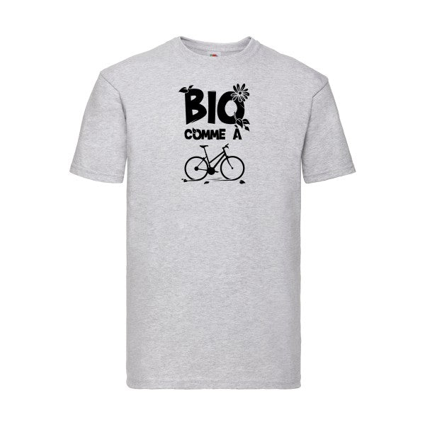 T-shirt|Bio comme un vélo |Noir  |Fruit of the loom 205  G