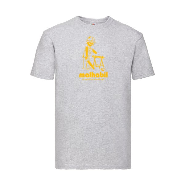 T-shirt|Malhabil... |flex jaune Or| Fruit of the loom 205 g 