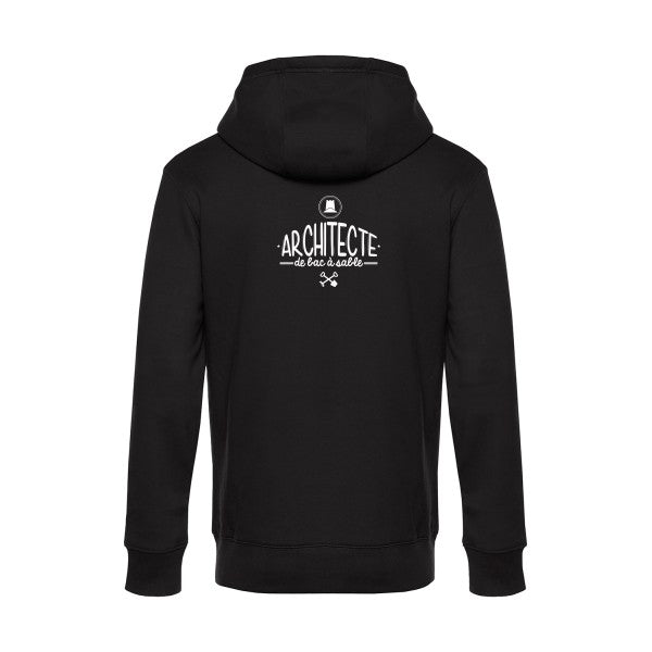Architecte-de-bac-a-sable sweat shirt original Black flex Blanc impression Dos