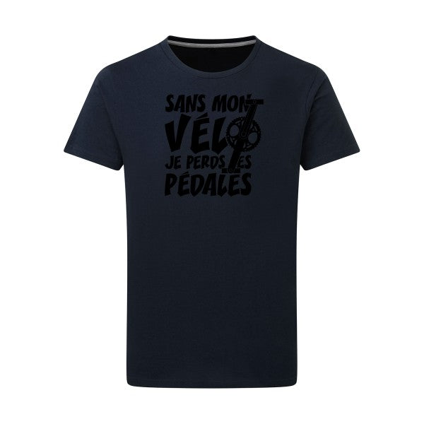 Sans mon vélo, je perds les pédales ! - Flex noir Tshirt original Navy  5XL