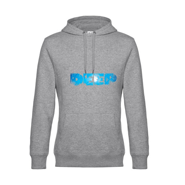 deep- Sweat à capuche original Heather Grey - RueDuTeeshirt