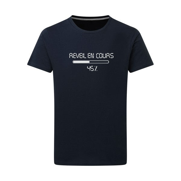 réveil en cours... loading... Blanc -Flex Blanc sur T-shirt SG  Navy  5XL