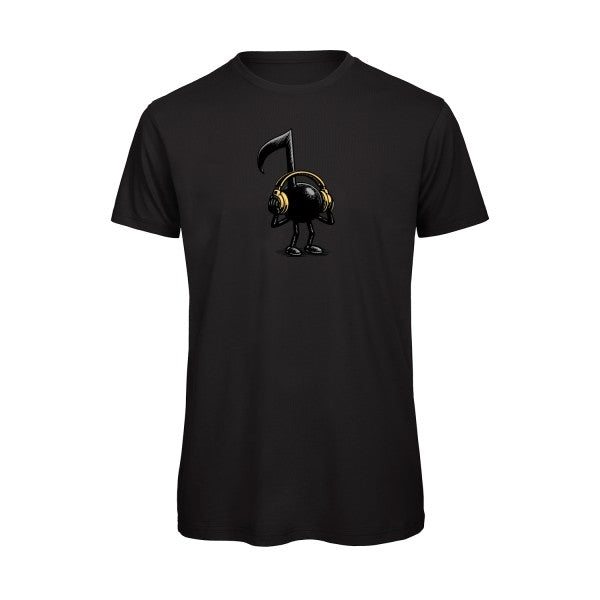 La-musique-dans-la-peau- T-shirt-musique  couleur Black Bio