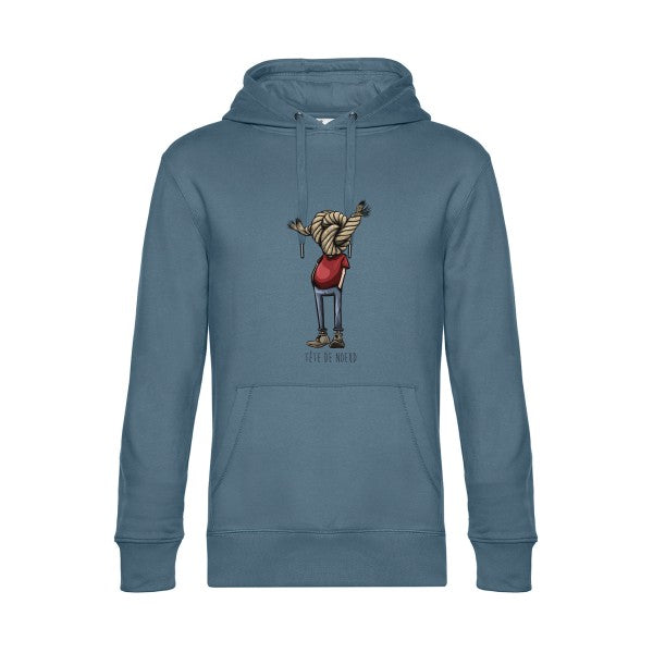 Tete-de-noeud- Sweat à capuche original nordic blue - RueDuTeeshirt