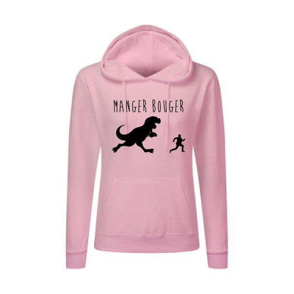 MANGER BOUGER Noir |Sweat original à capuche Femme