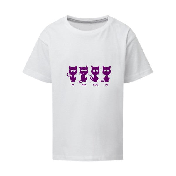 un deux trois cat Flex Violet SG - Kids T-shirt enfant White Taille 152 (11-12/2XL)