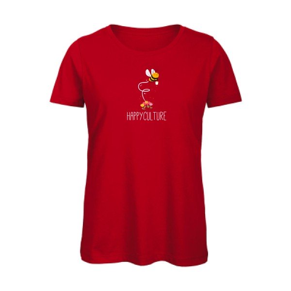 happy- T-shirt original - t-shirt original femme Red