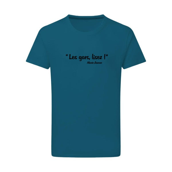 Les gars lisez ! noir -Flex noir sur T-shirt SG  Petrol  2XL