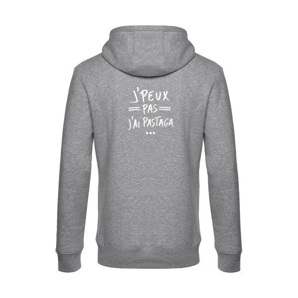 J-peux-pas-j-ai-pastaga sweat shirt original Heather Grey flex Blanc impression Dos