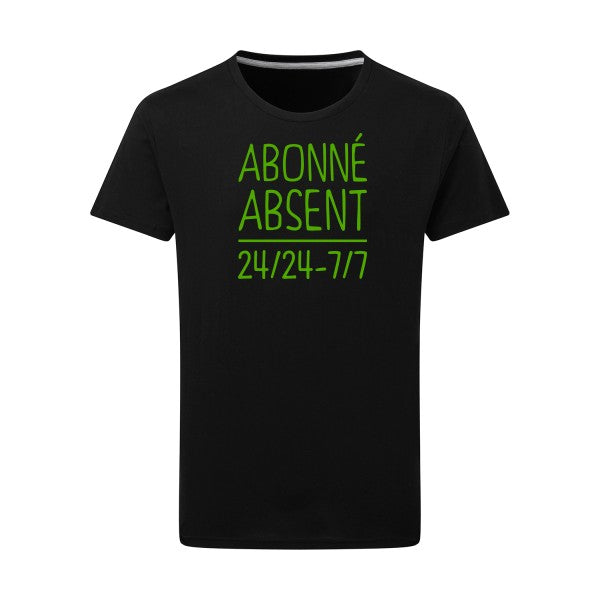 Abonné absent vert pomme -Flex vert pomme sur T-shirt SG  Dark Black  4XL