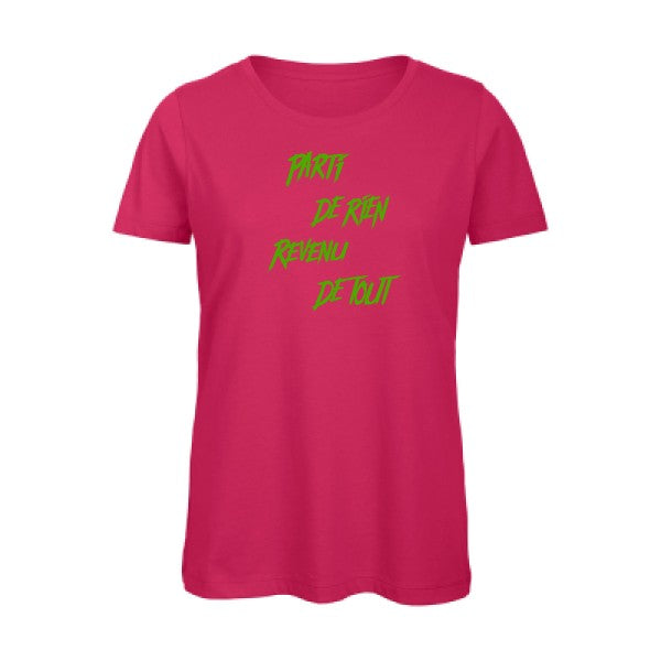 T shirt humour bio femme   femme bio|Parti de rien Vert pomme 