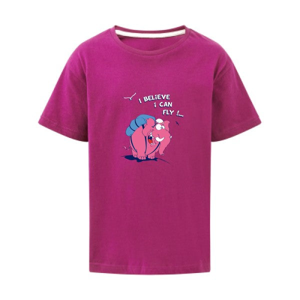 Just believe you can fly  SG - Kids T-shirt enfant Dark Pink Taille 152 (11-12/2XL)