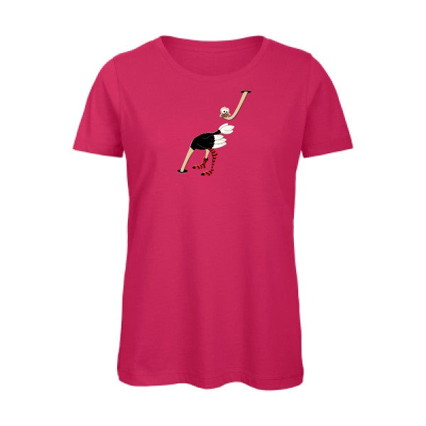Autruche- - t-shirt original femme Fuchsia