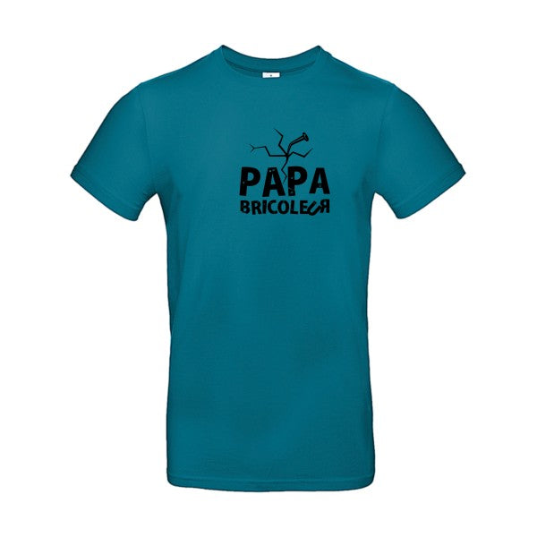 Papa bricoleur Flex noir |E190 T-shirt|Diva Blue||2XL