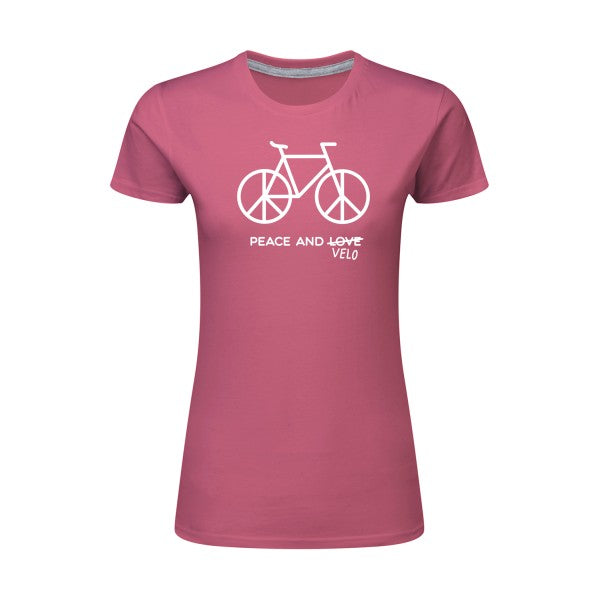 Peace and vélo Blanc |T shirt original femme|SG