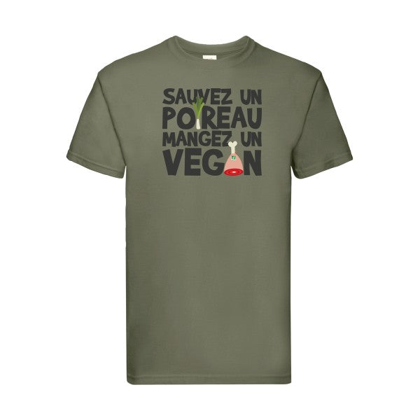 vegan/poireau Fruit of the loom 205 g/m² T-shirt/ classic olive