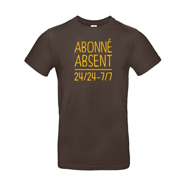 Abonné absentFlex jaune or - E190 T-shirt|Brown||2XL