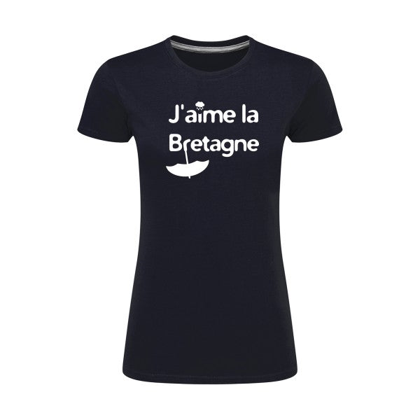 J'aime la Bretagne |Blanc |T shirt original femme|SG