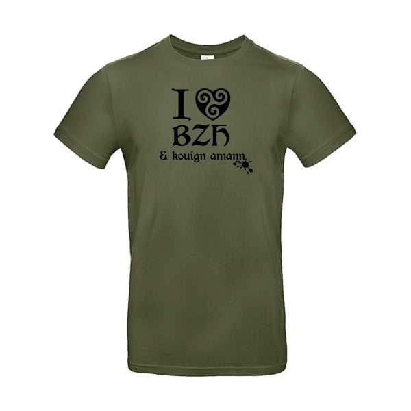 Love BZH & kouignFlex noir- T-shirt E190|Urban Khaki||2XL