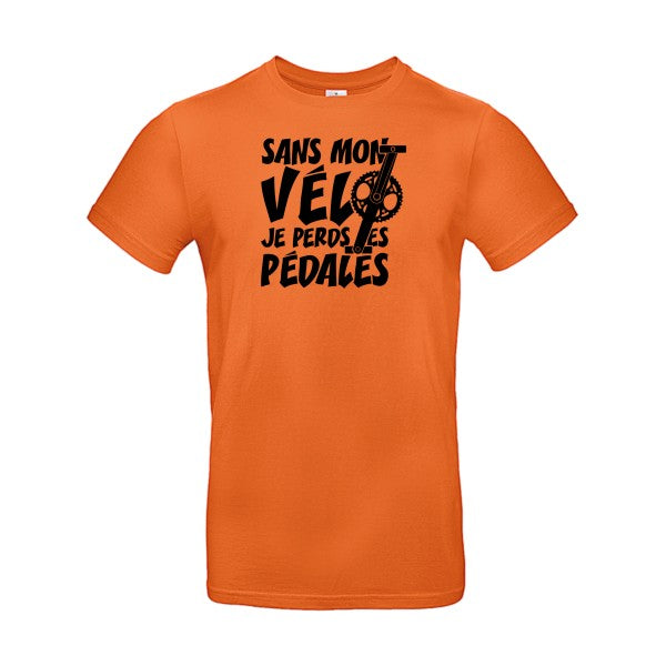 Sans mon vélo, je perds les pédales ! flex noir B&C - E190 T-shirt|Urban Orange||2XL