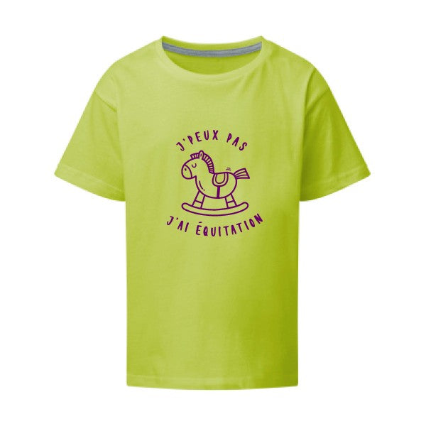 J peux pas j'ai équitation Flex Violet SG - Kids T-shirt enfant Lime Taille 152 (11-12/2XL)