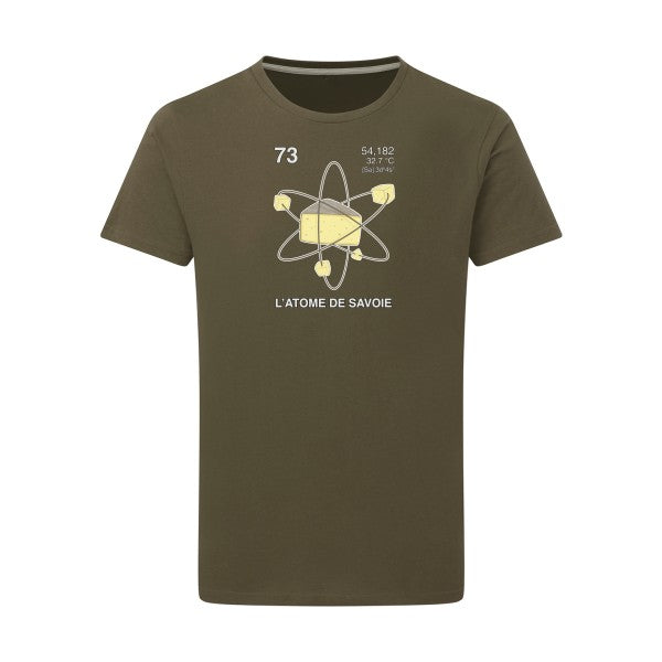 T-shirt homme L'Atome de Savoie - T-shirt original avec un design scientifique Military Green 2XL