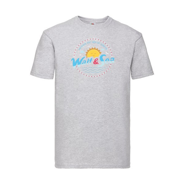 Wait & Sea Fruit of the loom 205 g/m² T-shirt/ heather grey