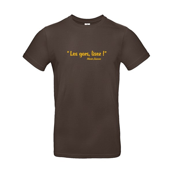 Les gars lisez !Flex jaune or- T-shirt E190|Brown||2XL