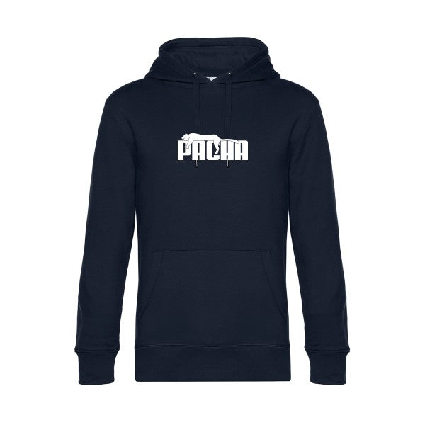 Pacha sweat shirt original Navy Blue flex Blanc impression Face
