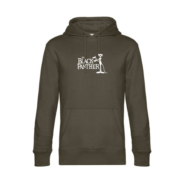 The-black-panther sweat shirt original Khaki flex Blanc impression Face