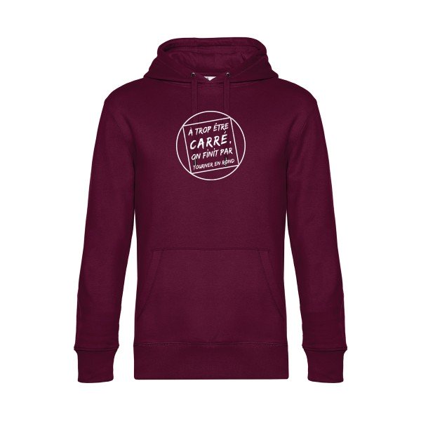 Cercle-vicieux sweat shirt original Burgundy flex Blanc impression Face