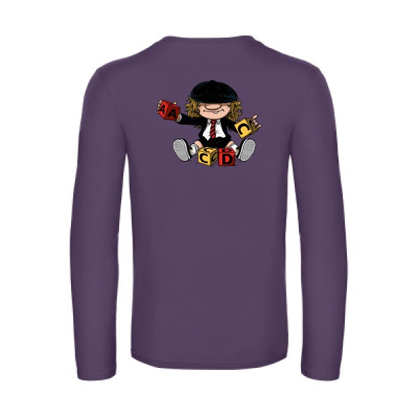 acdc-t-shirt-manches-longues-original-humour -Urban Purple