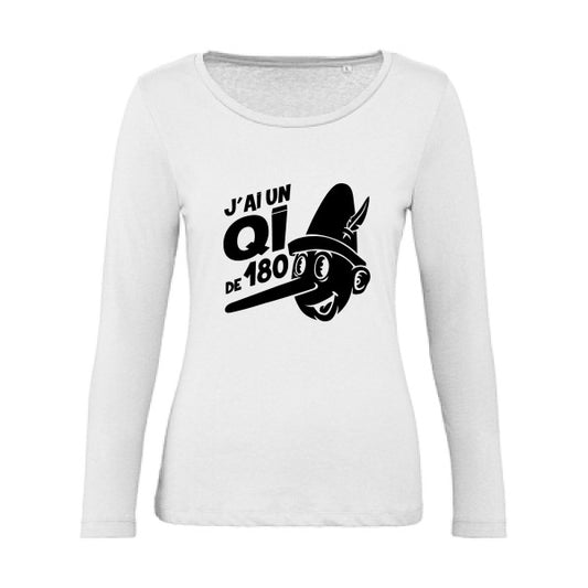 Quotient intellectuel Noir |   T shirt manches longues femme|100% bio