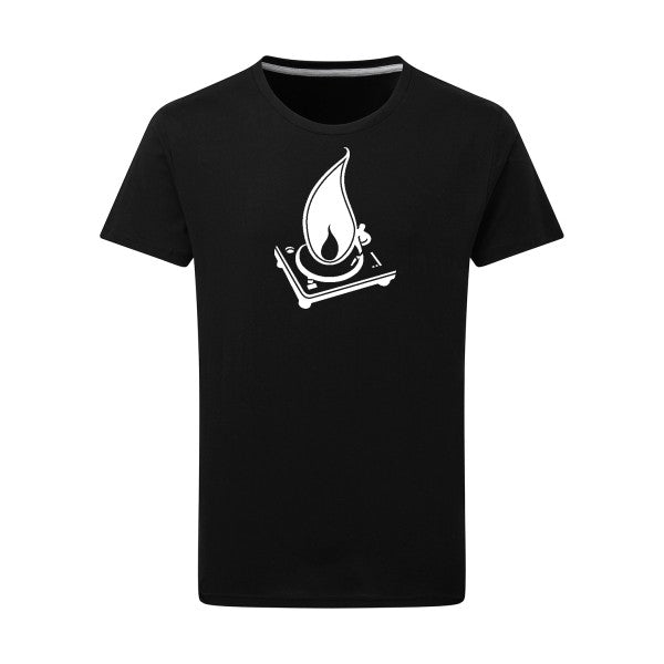 Fumeur de platines -Flex noir sur T-shirt SG  Dark Black  4XL