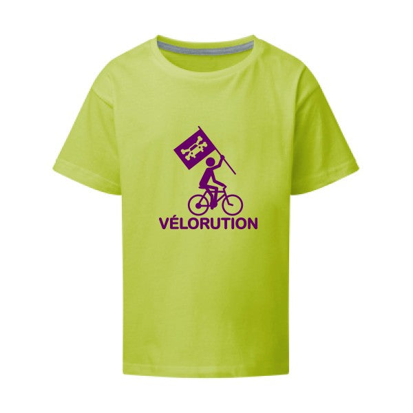 Vélorution Flex Violet SG - Kids T-shirt enfant Lime Taille 152 (11-12/2XL)